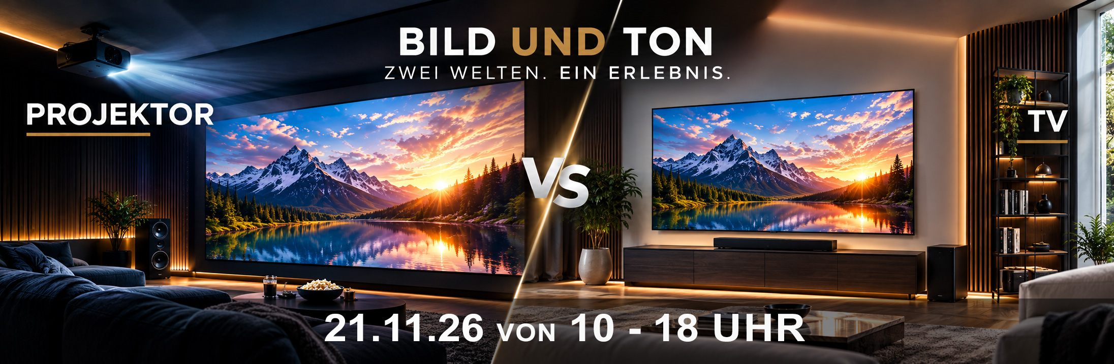 BEAMER ODER TV? - Und welcher Klang passt dazu? 21.11.26 von 10 - 18 Uhr